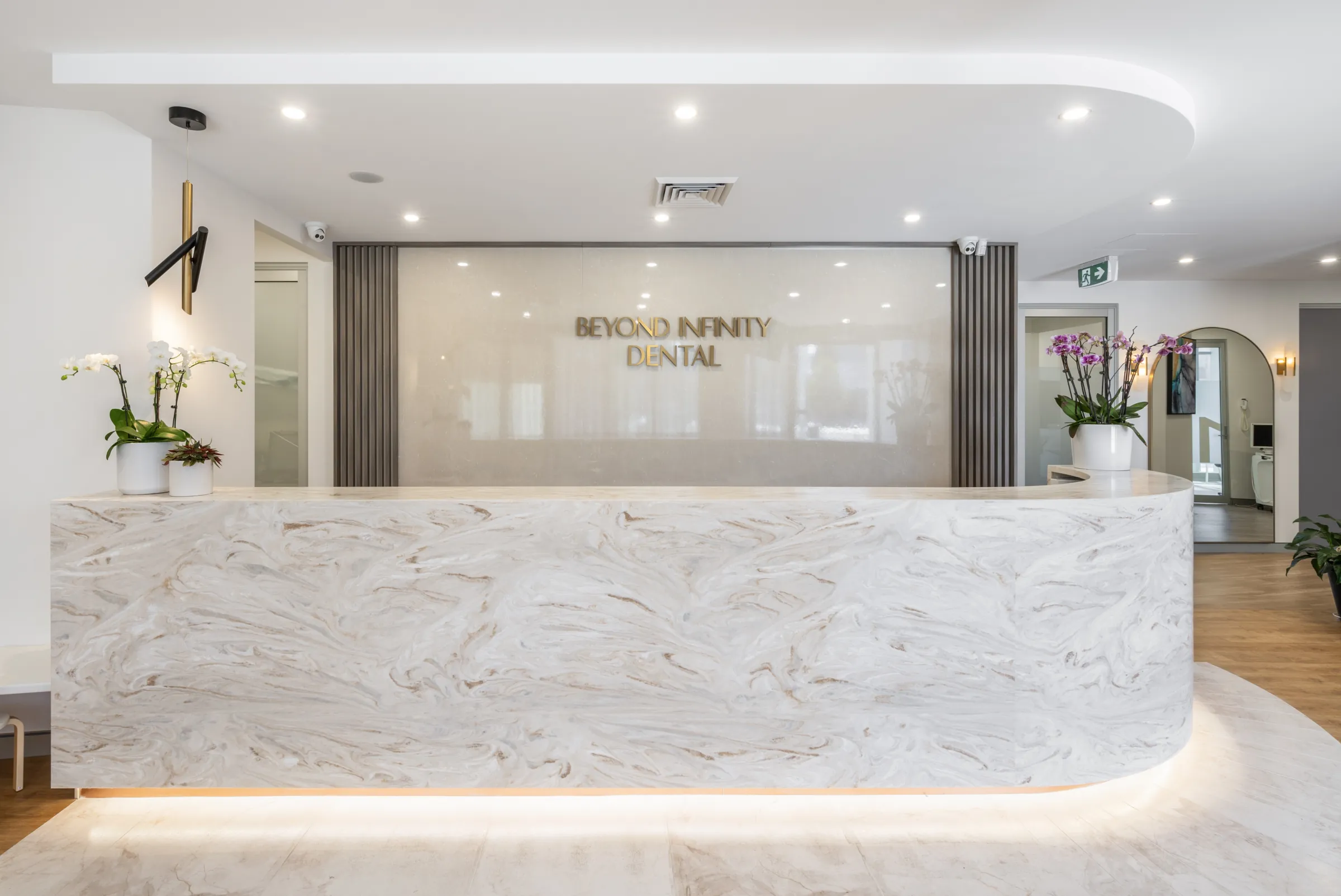 Clinic reception, where review and maintenance visits begin