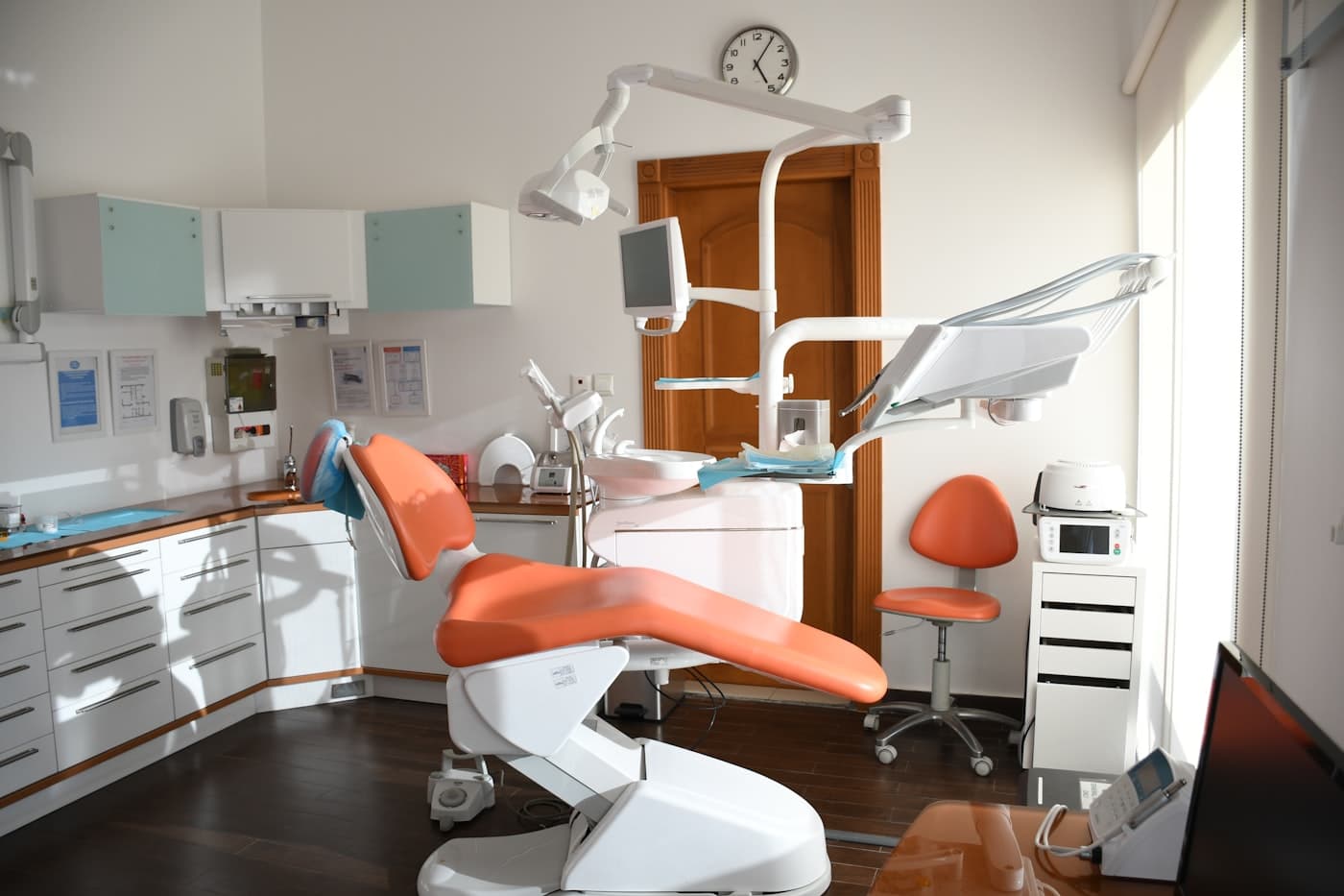 Professional dental treatment room with equipment
